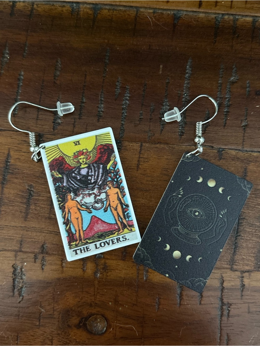 The Lovers Tarot Card Dangle Earrings